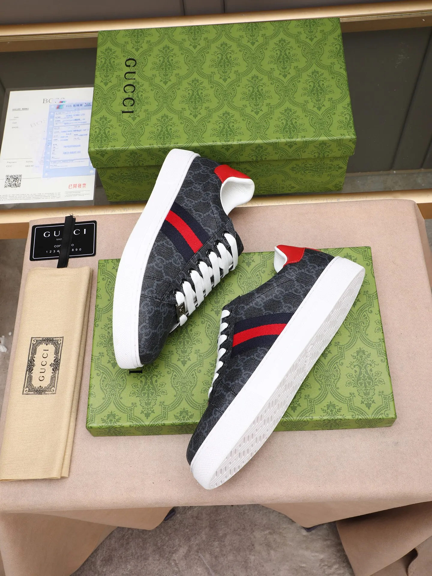 Men's shoes 💰400 [running volume version] GUGGI white shoe series! The fabric is made of imported cowhide➕Gucci special material➕sheep lining➕original rubber outsole, men's size 38-44 (45 can be customized)